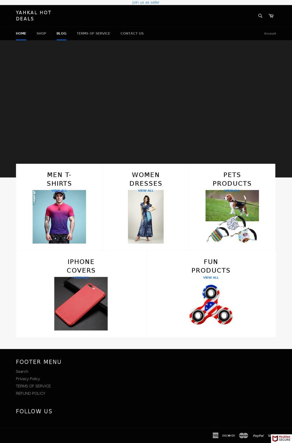 yahkalhotdeals.com — Shopify storefront screenshot