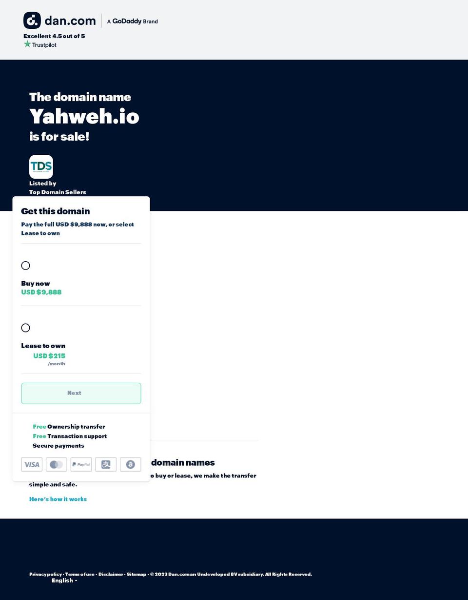 yahweh.io shopify website screenshot