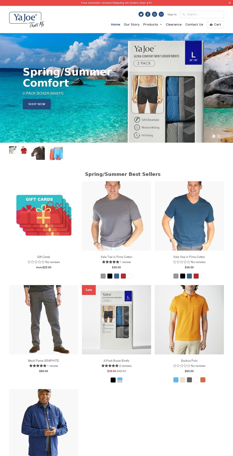 yajoe.com shopify website screenshot