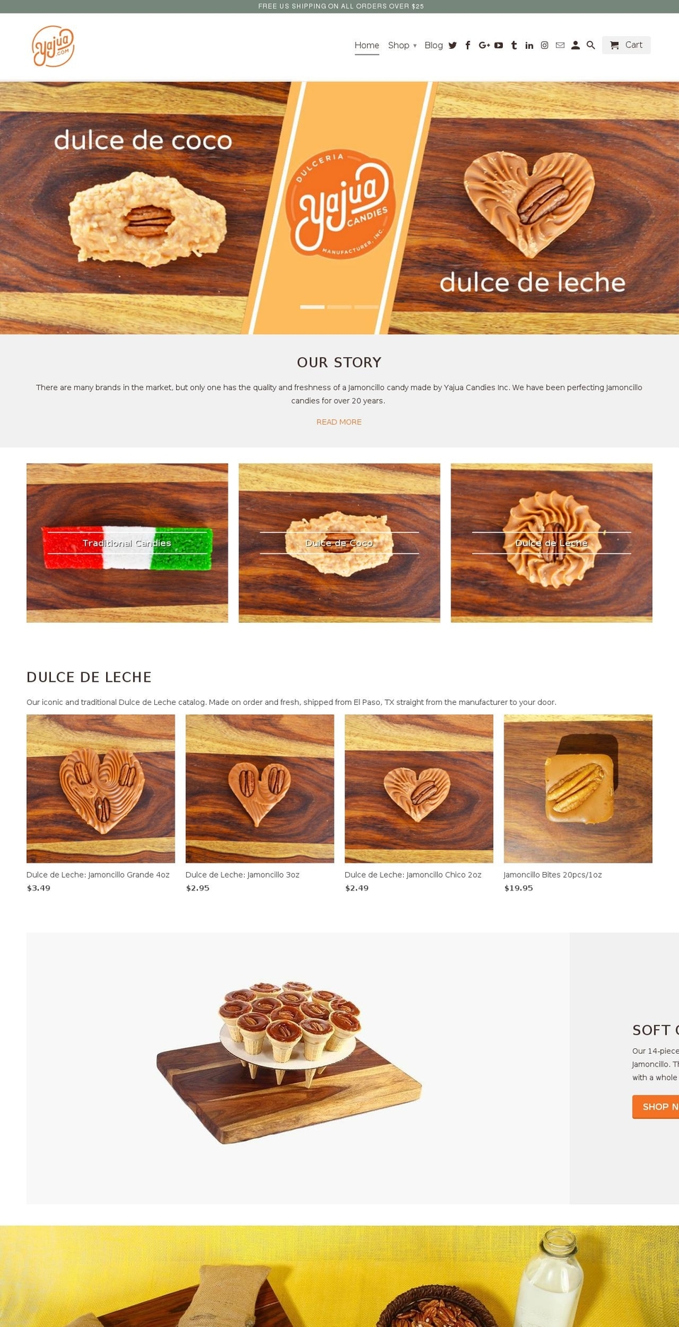 yajua.com — Shopify storefront screenshot