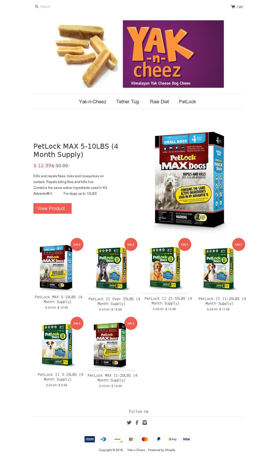 yakncheez.com shopify website screenshot