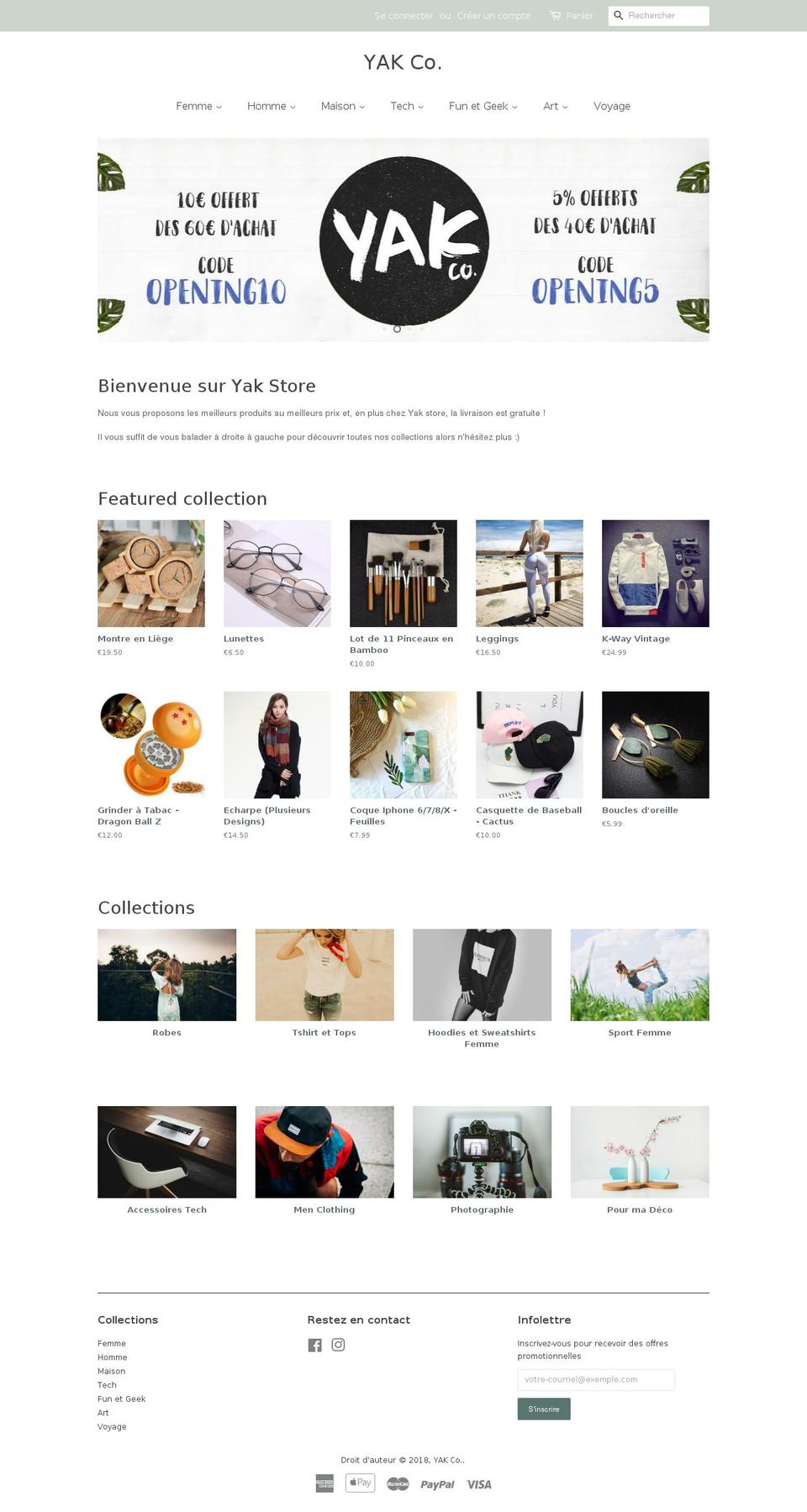 yakstore-co.com — Shopify storefront screenshot