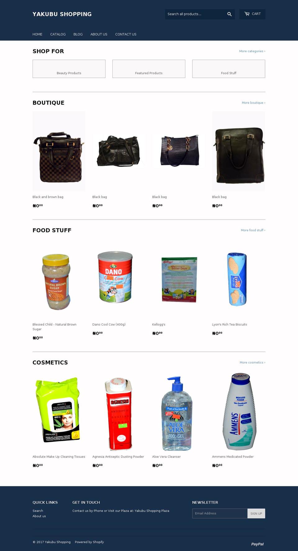 yakubushopping.com shopify website screenshot