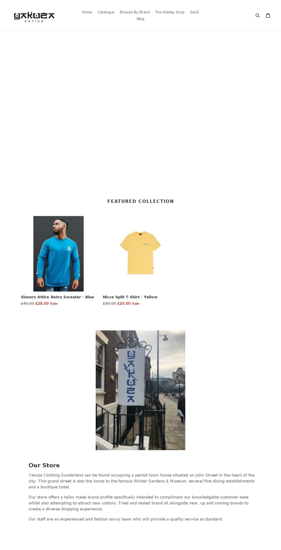 yakuza.co.uk shopify website screenshot