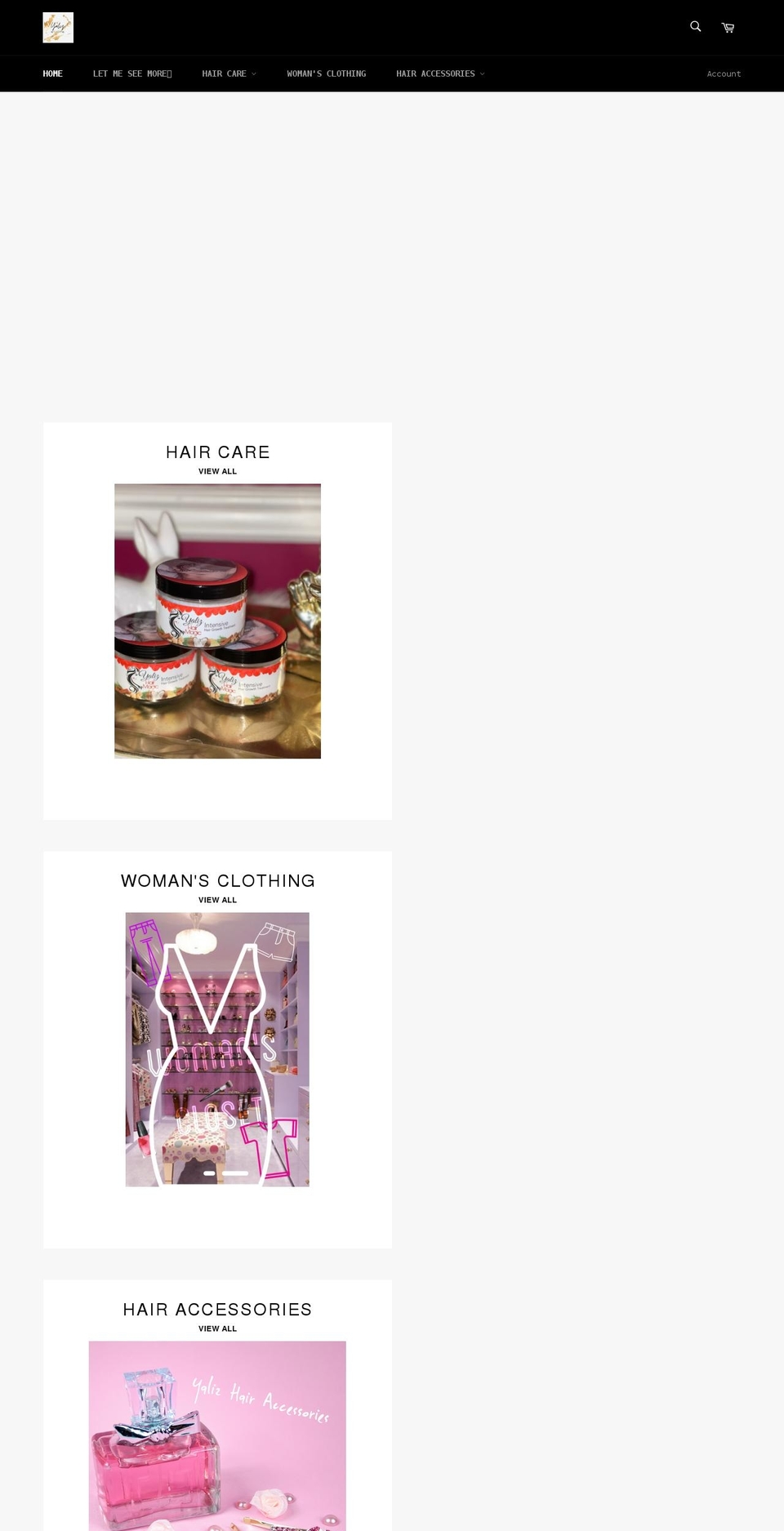 yalizhairmagic.com shopify website screenshot