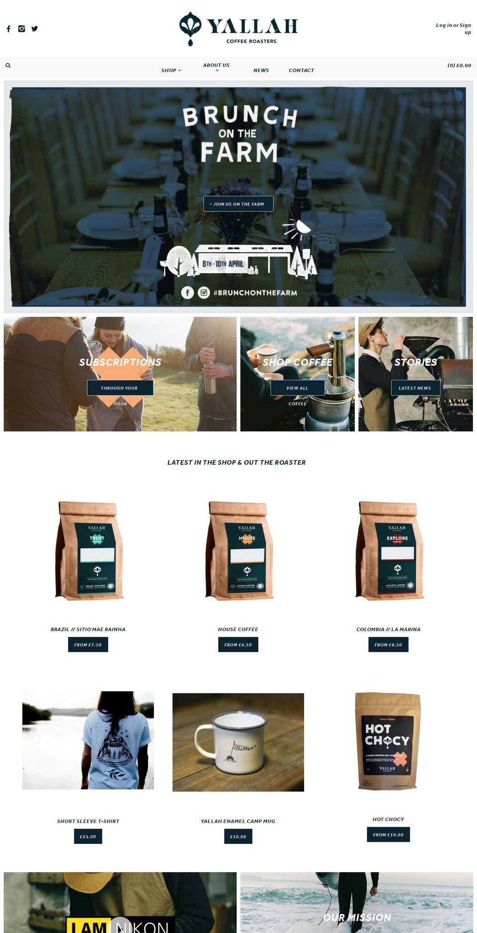 yallah-climaster Shopify theme site example yallahcoffee.co.uk