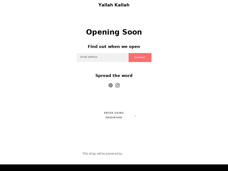 yallakallah.com shopify website screenshot