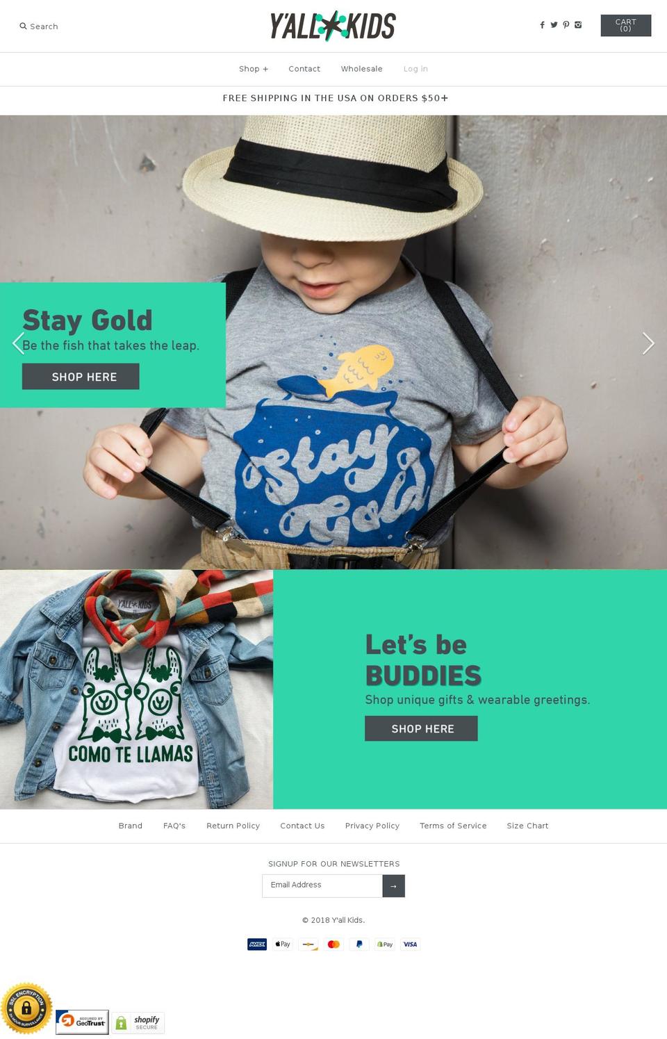 yallkids.com — Shopify storefront screenshot