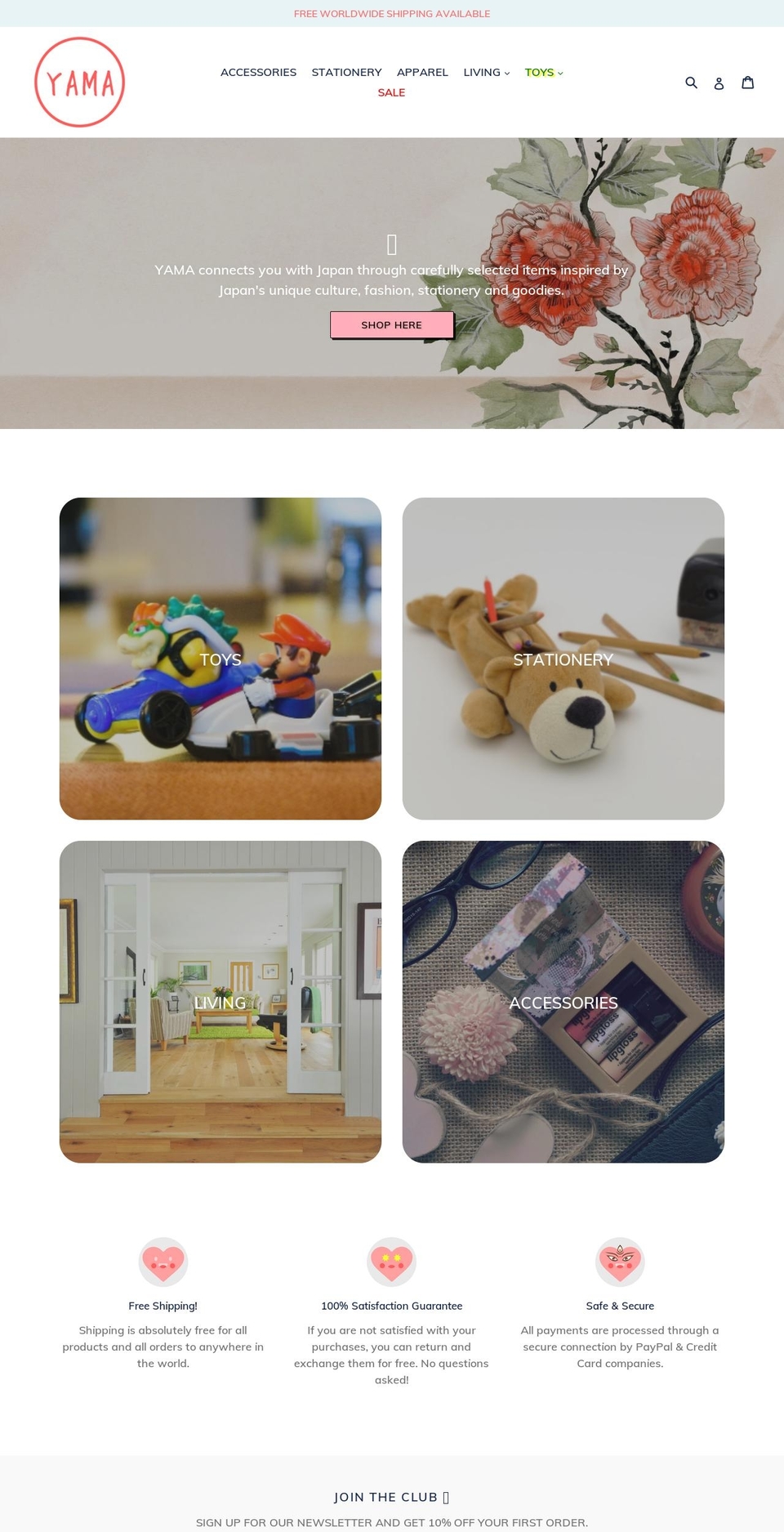 yamazakka.com — Shopify storefront screenshot