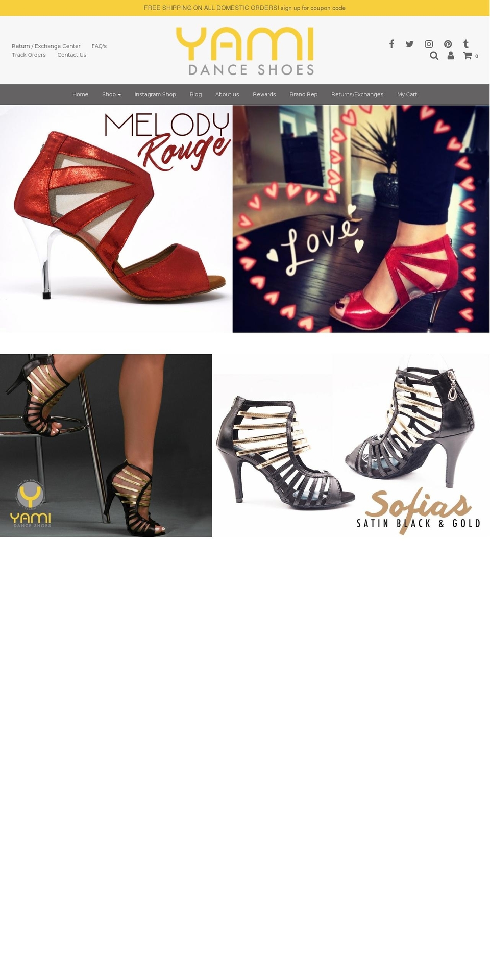yamishoes.com shopify website screenshot