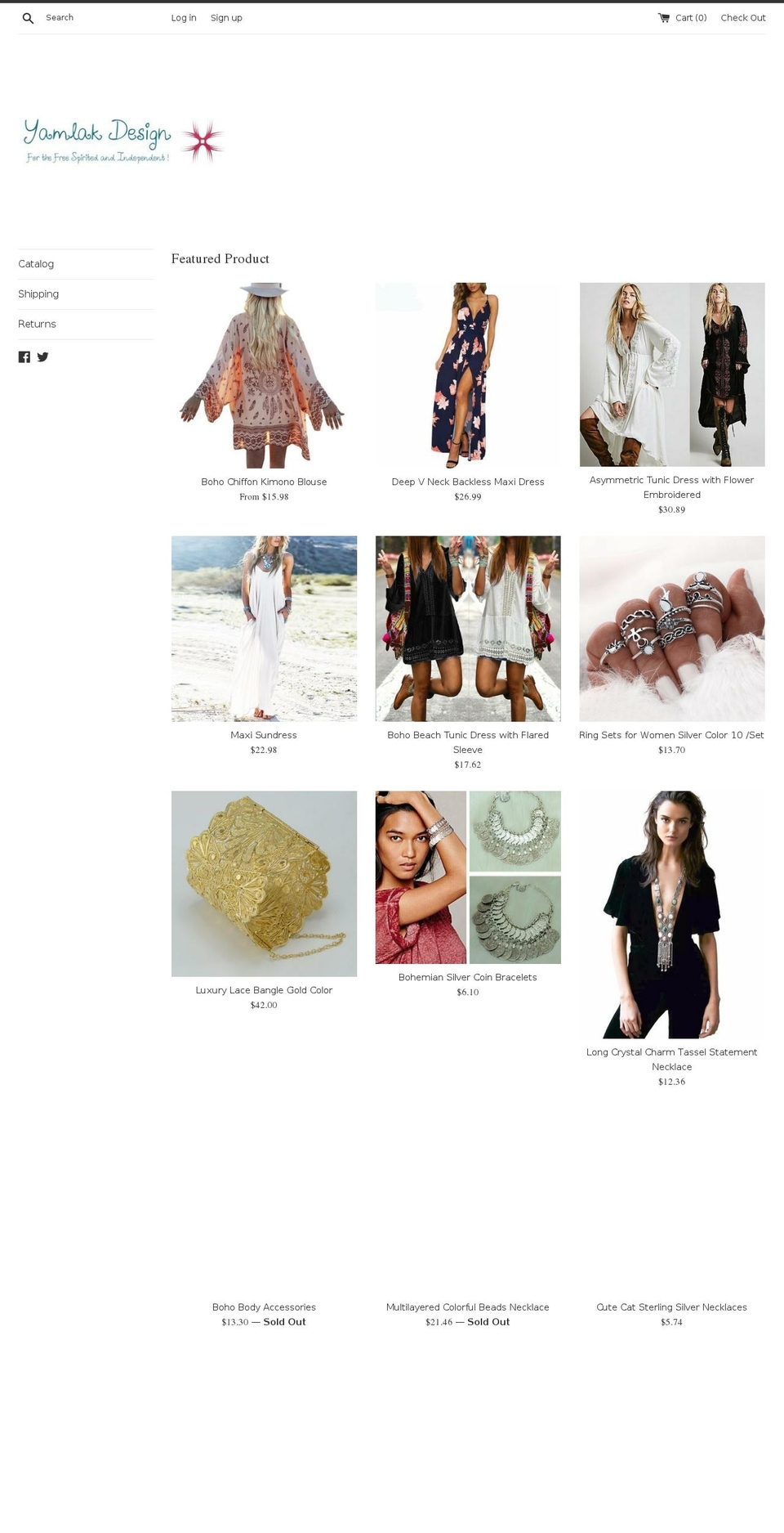 yamlakdesign.com shopify website screenshot