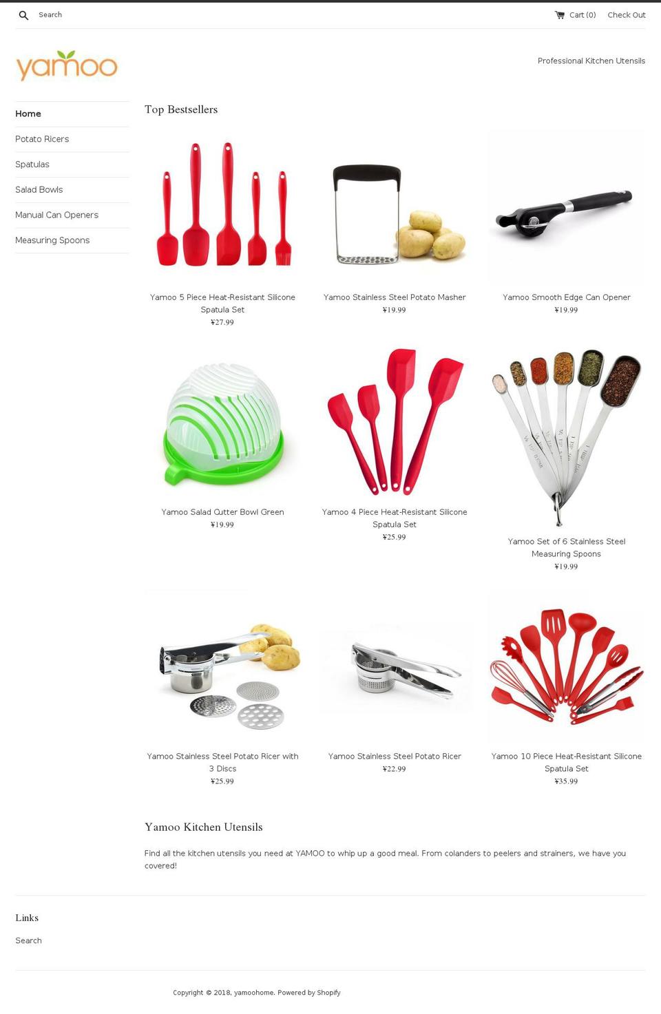 yamoohome.com — Shopify storefront screenshot