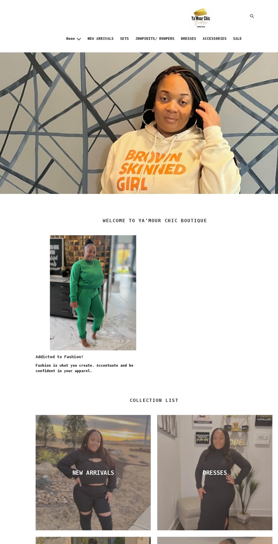 yamourchicboutique.com shopify website screenshot