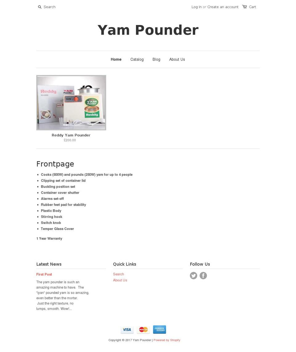 yampounder.org shopify website screenshot