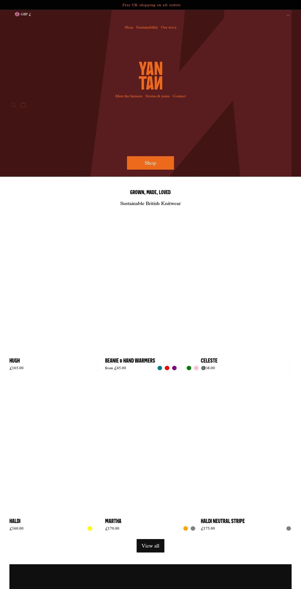 yan-tan.com shopify website screenshot