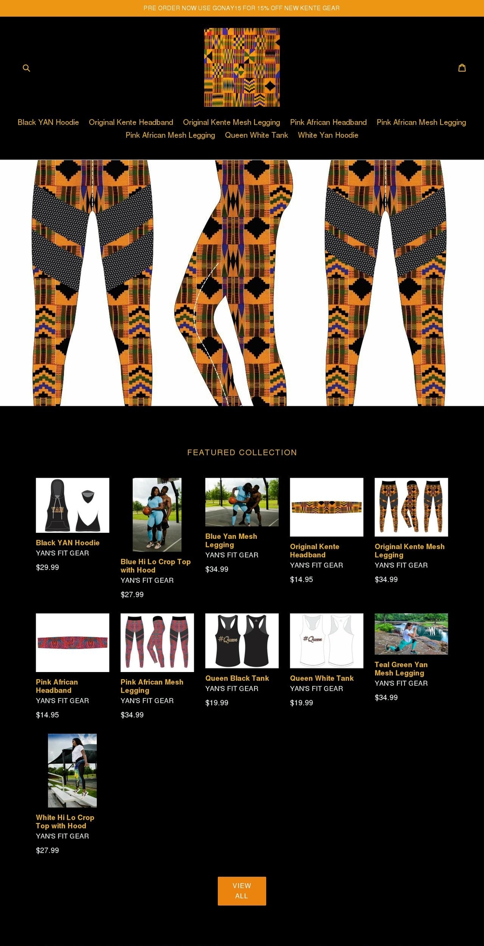 yanfitgear.com — Shopify storefront screenshot