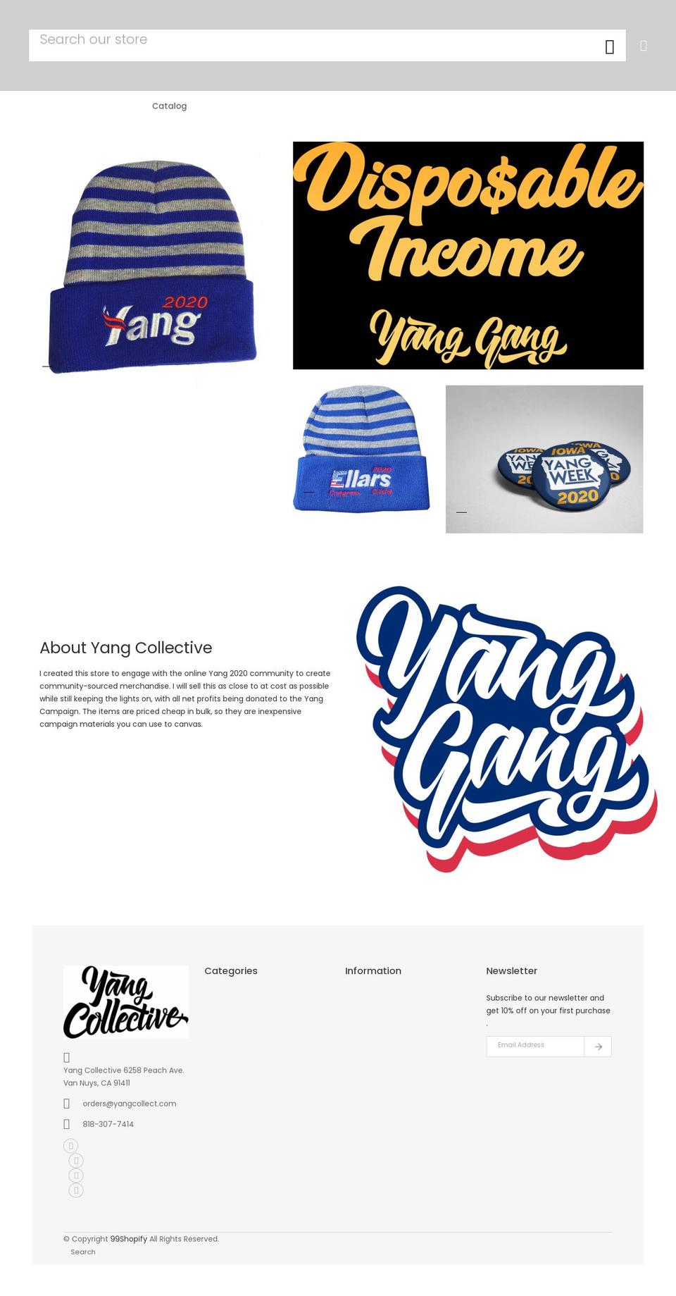 tmart-v-- Shopify theme site example yangcollective.com