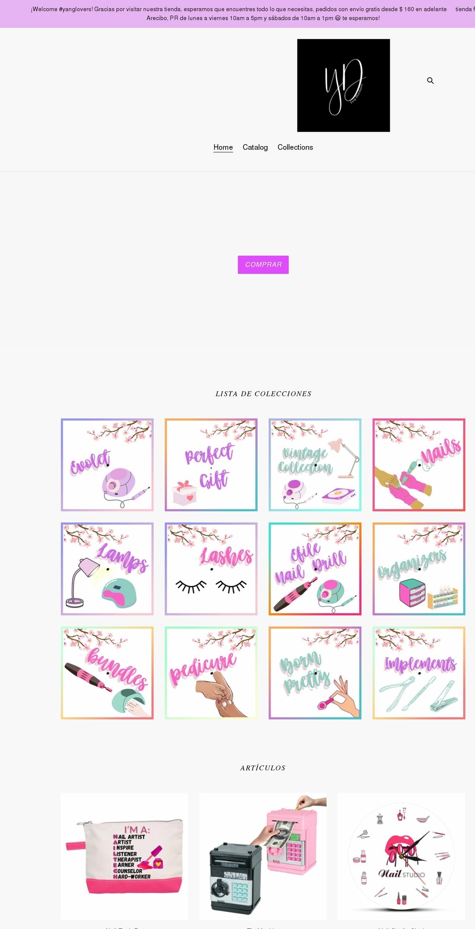 yangdistributors.com shopify website screenshot