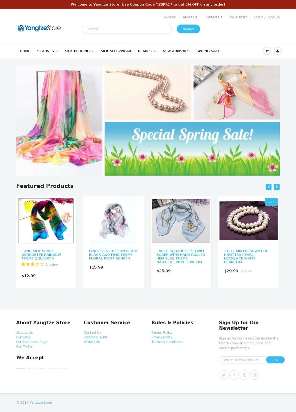 yangtzestore.com shopify website screenshot