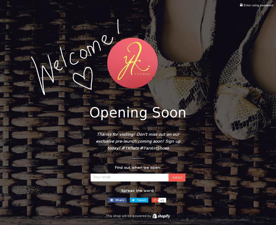 yankinshoes.com shopify website screenshot