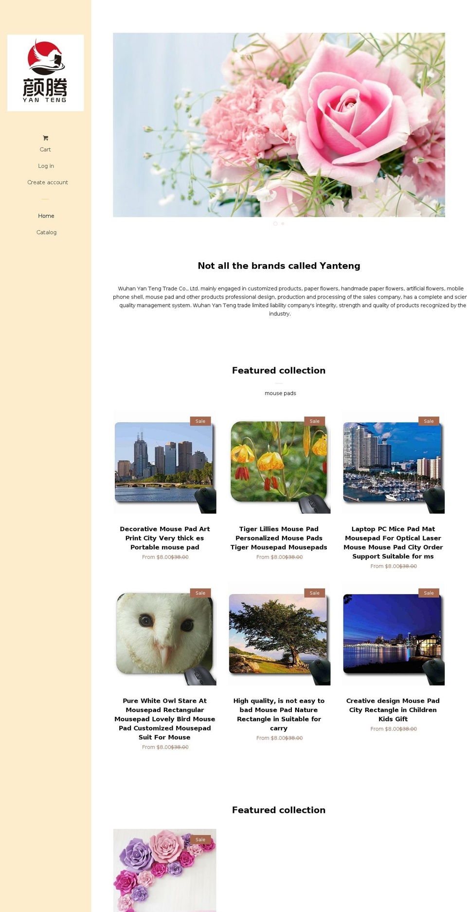 yantenginc.com — Shopify storefront screenshot