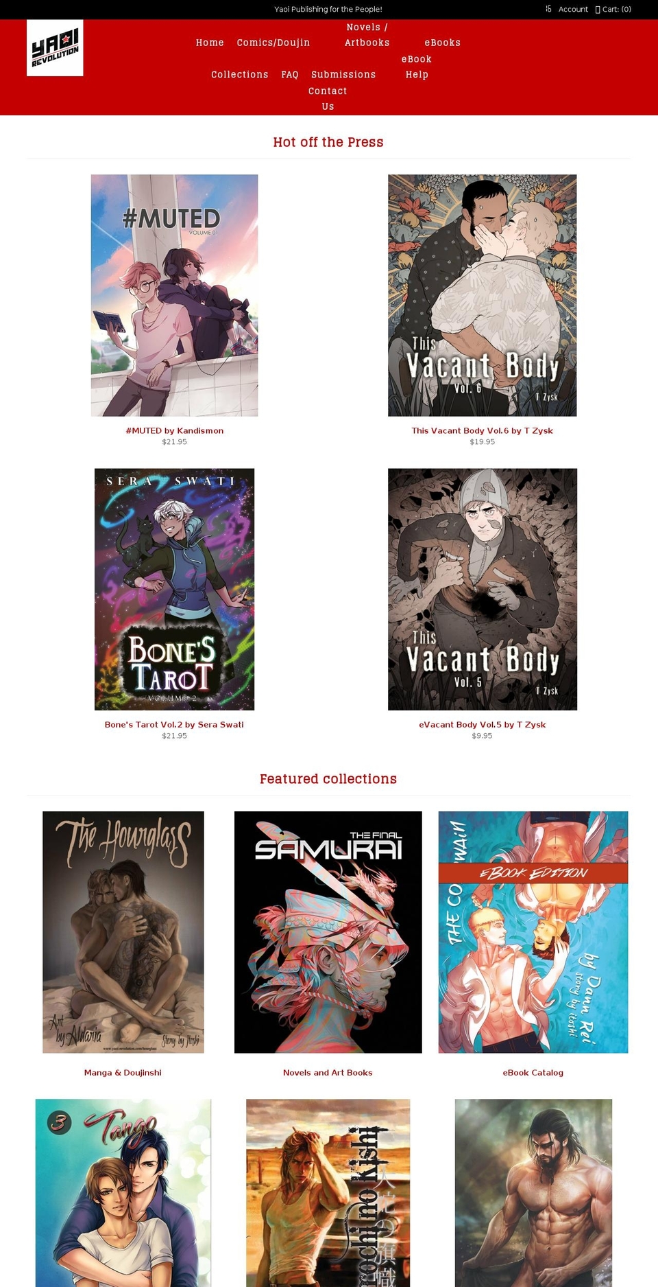 yaoi-revolution.myshopify.com shopify website screenshot