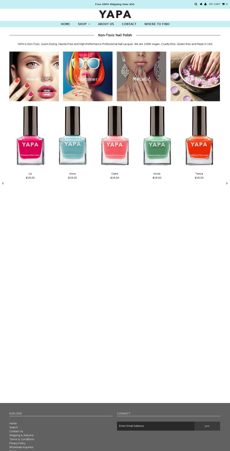 yapabeauty.com shopify website screenshot