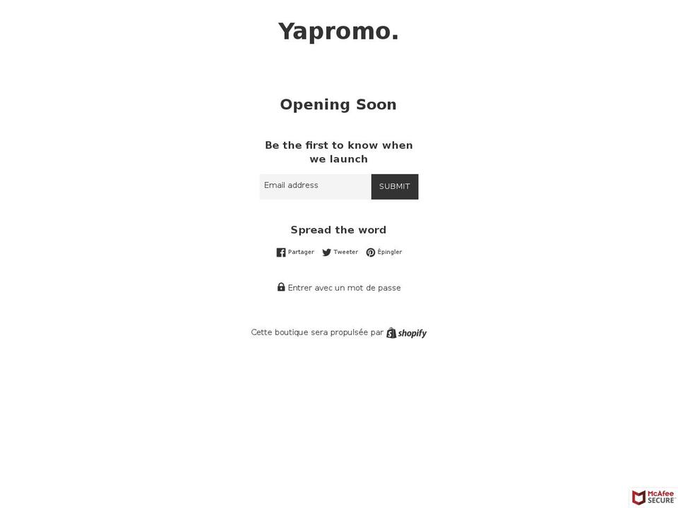 yapromo.com — Shopify storefront screenshot