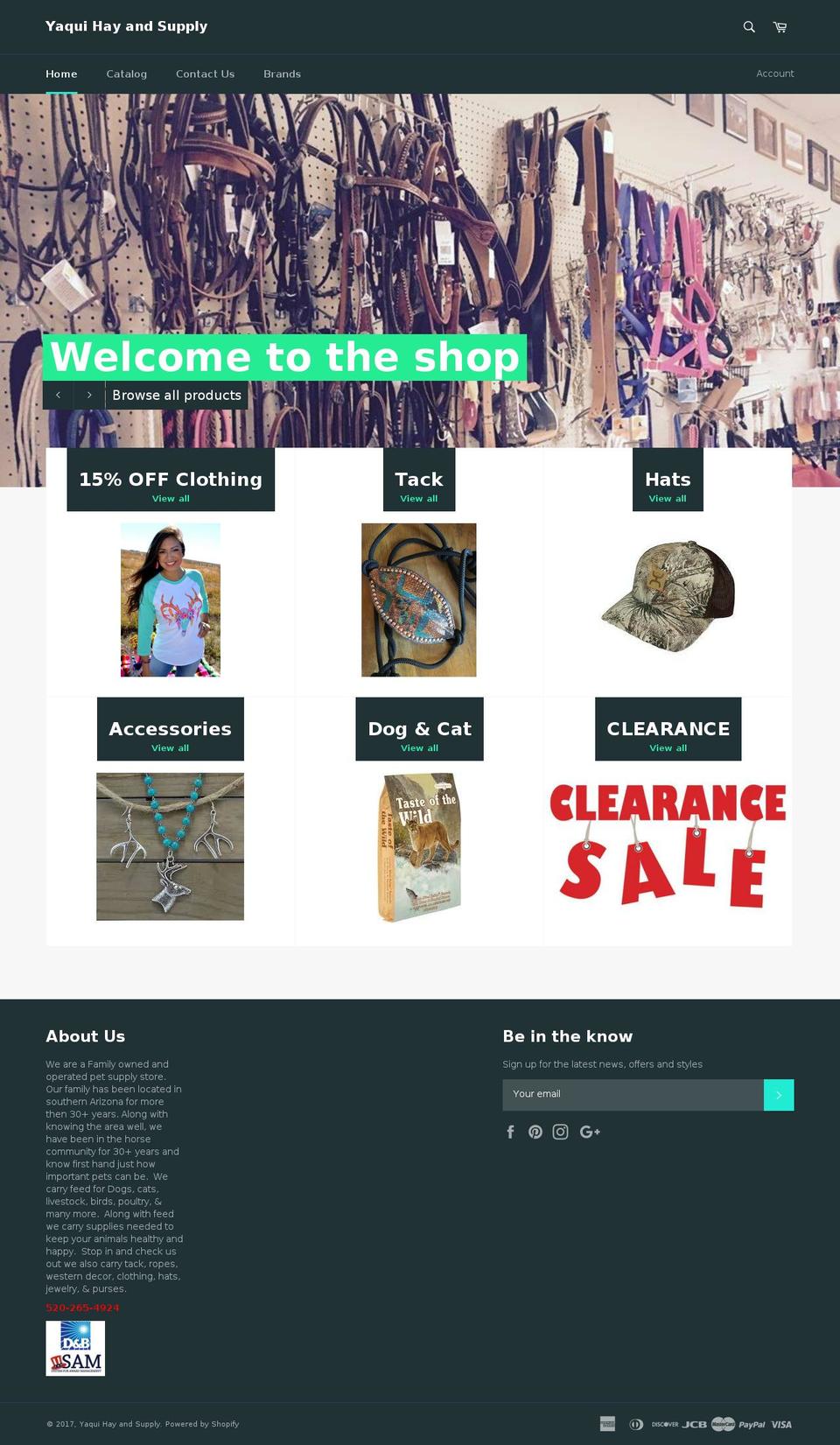 yaquihayandsupply.com shopify website screenshot
