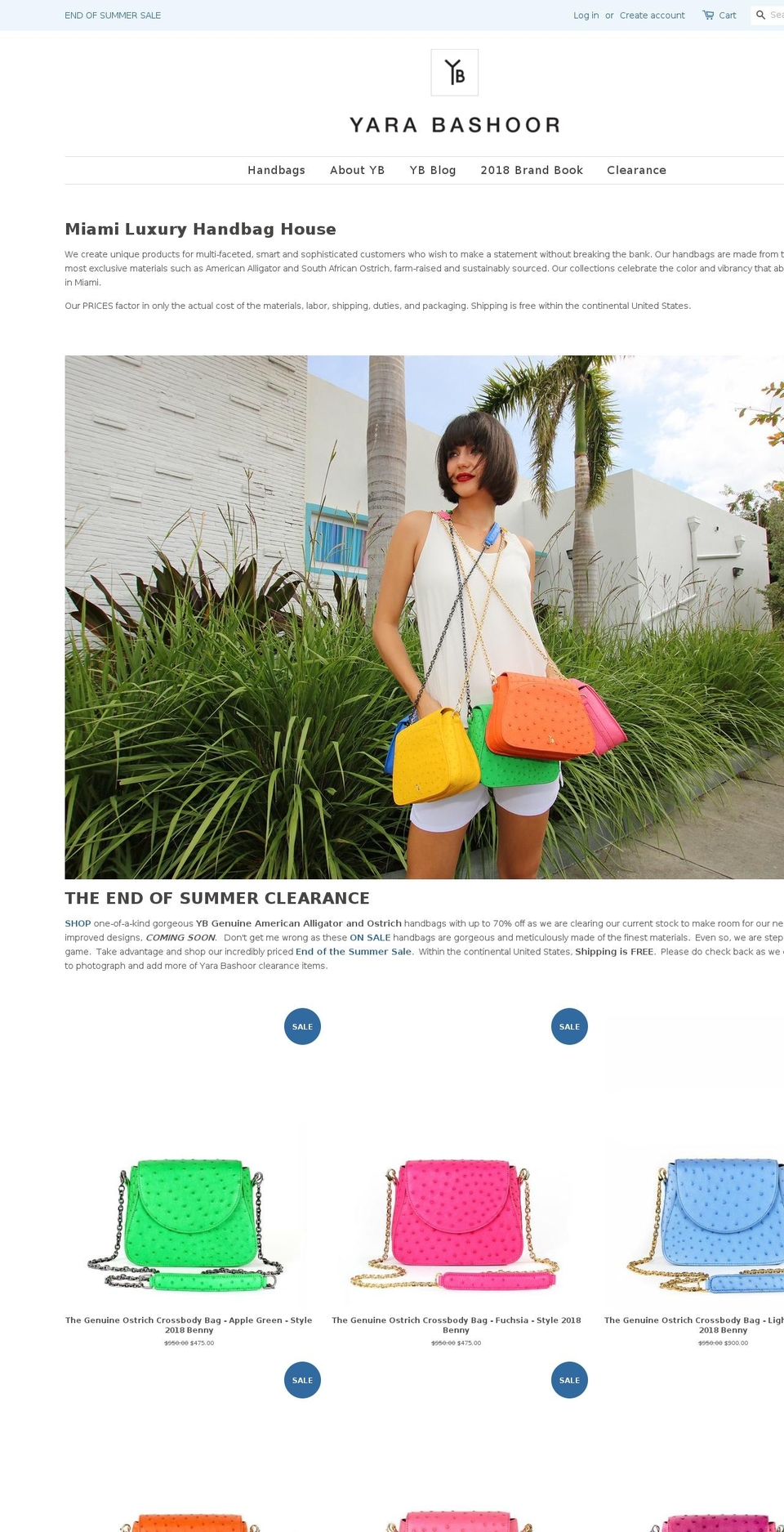 yarabashoor.com — Shopify storefront screenshot