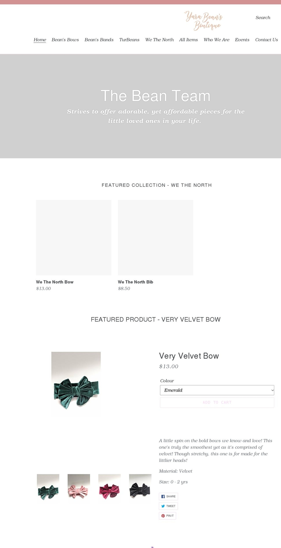 yarabboutique.com shopify website screenshot