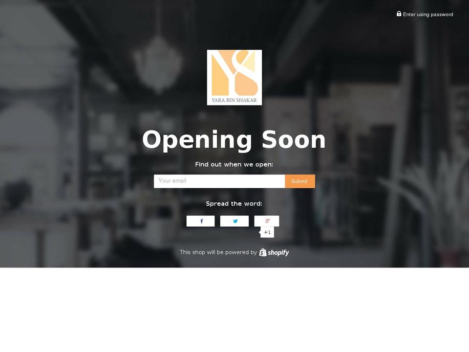 yarabinshakar.store shopify website screenshot