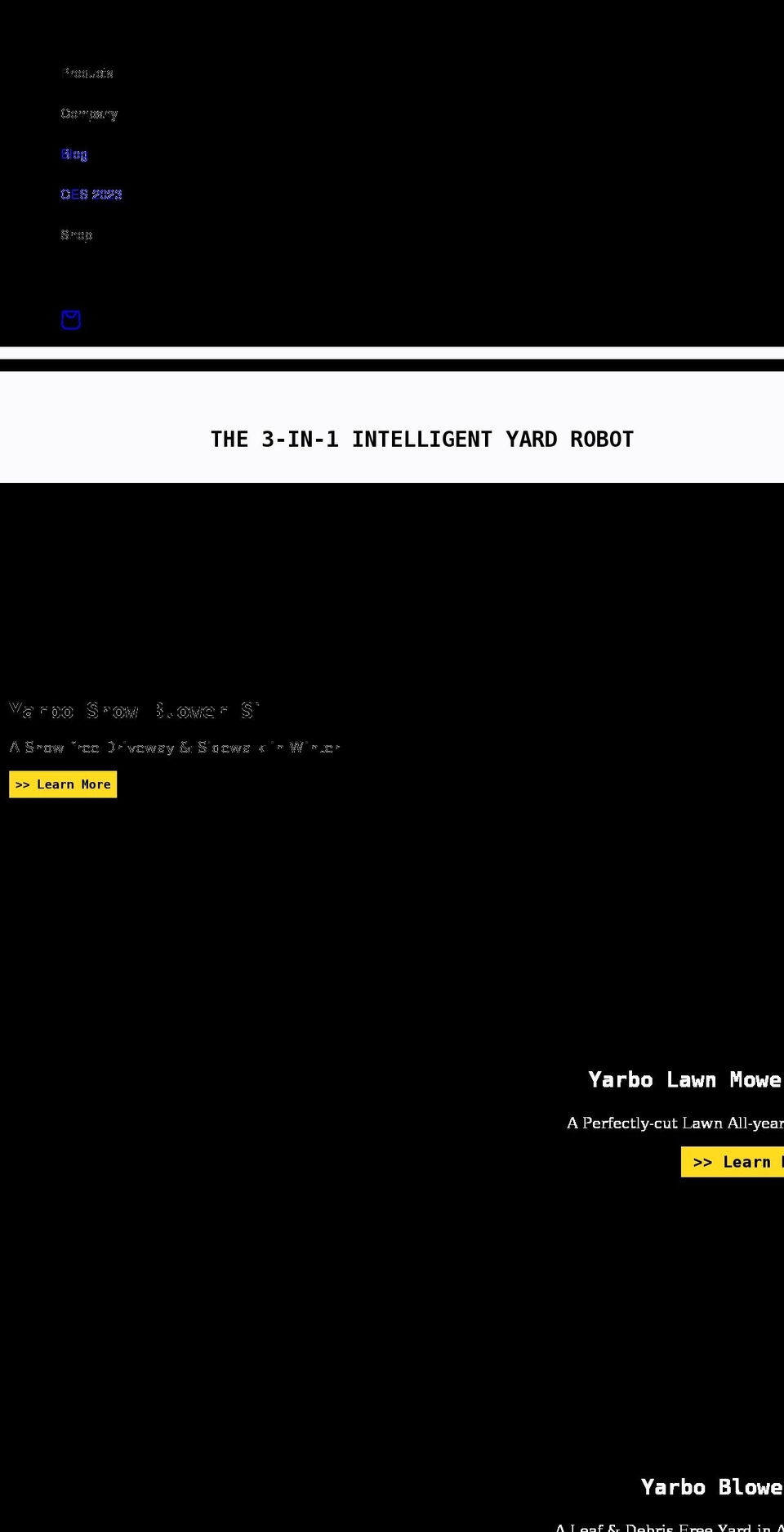 yarbo.com shopify website screenshot
