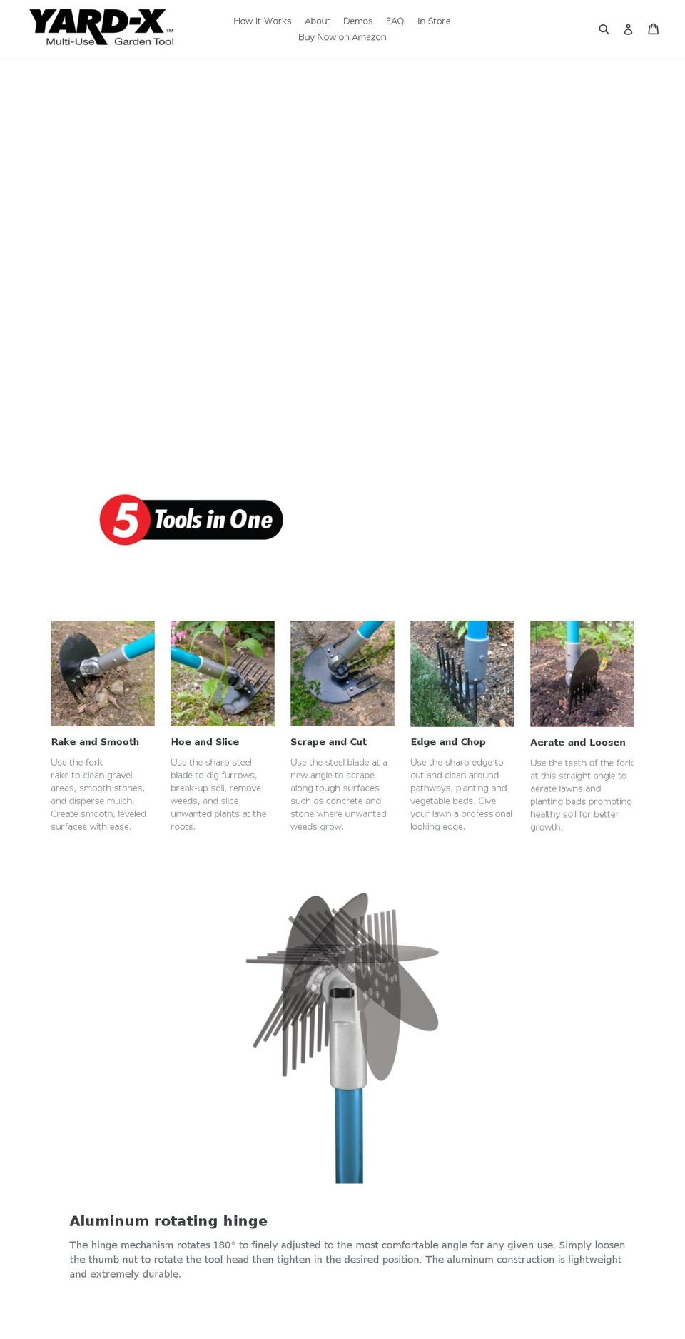 January Update Shopify theme site example yard-x.com
