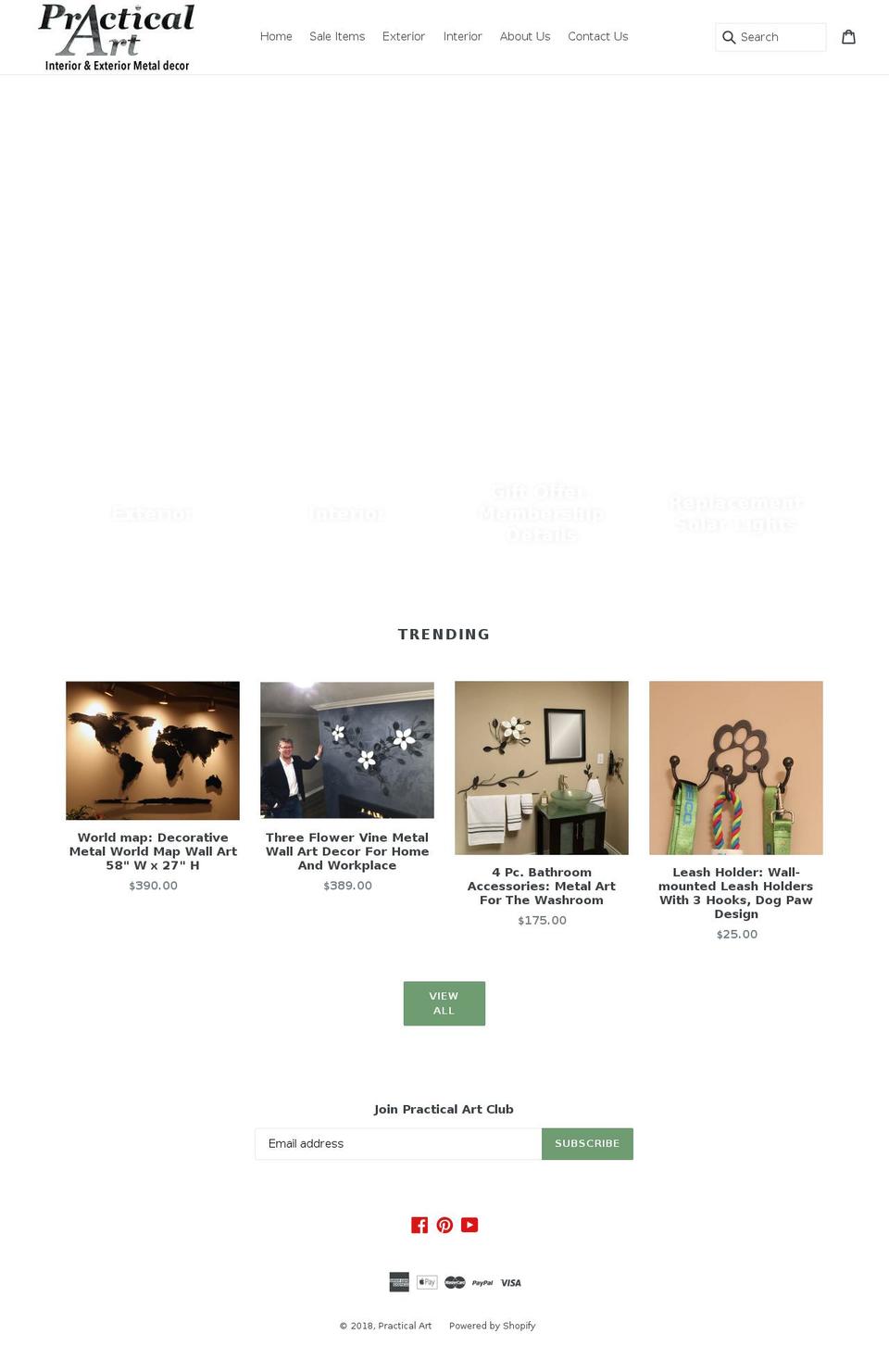 yardart.co shopify website screenshot