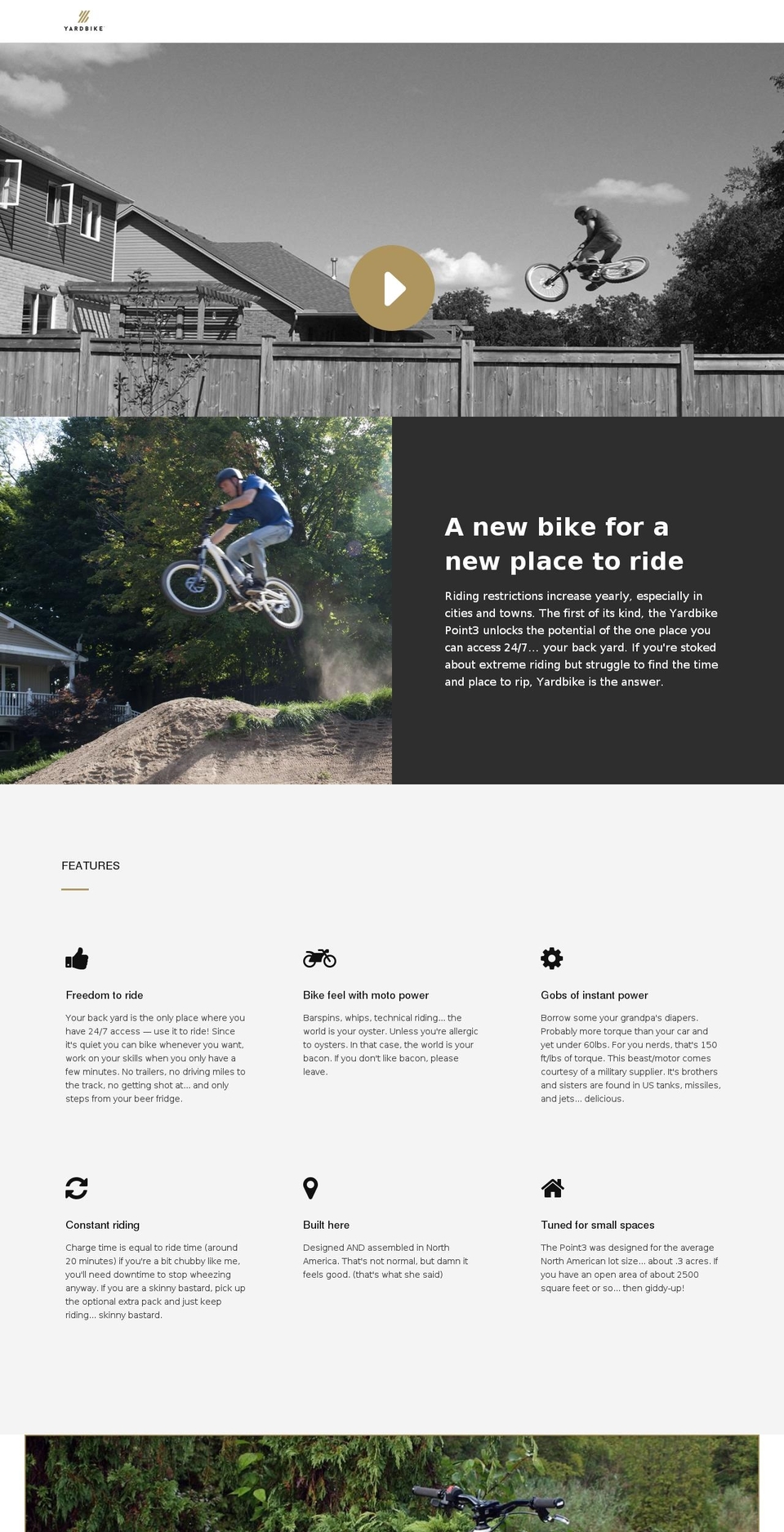 Jumpstart Shopify theme site example yardbike.com