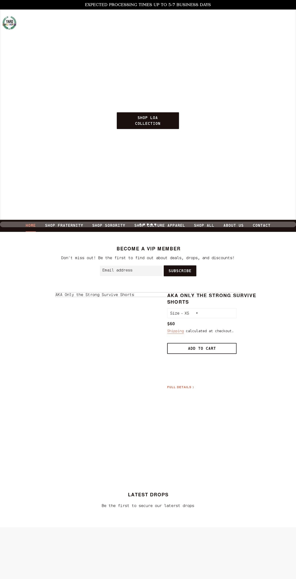 yardcultureco.com shopify website screenshot