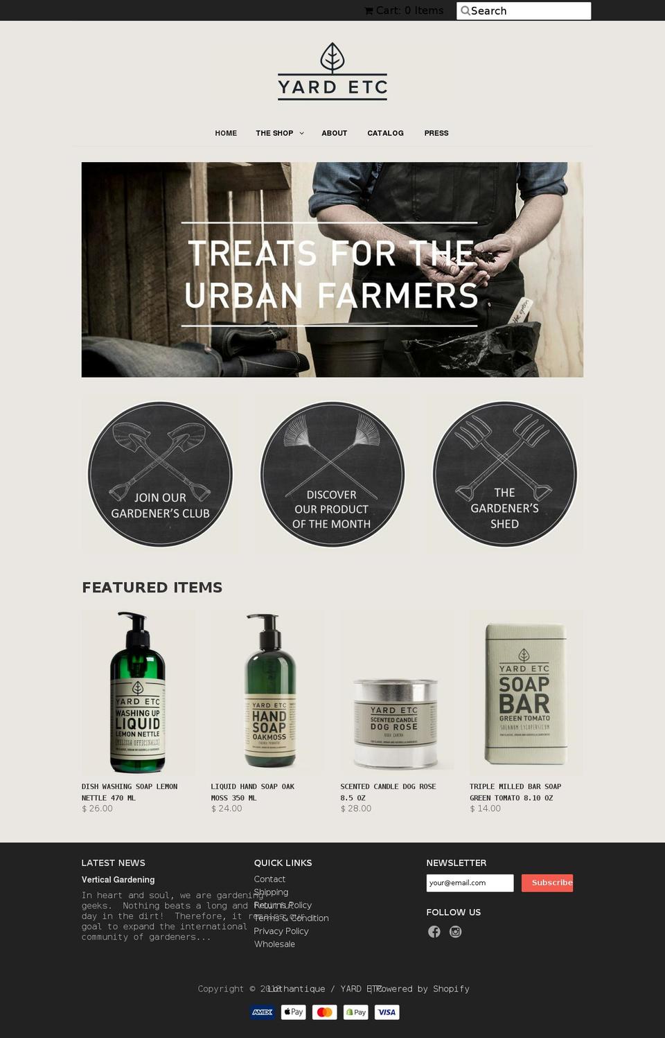 yardetc-usa.com shopify website screenshot