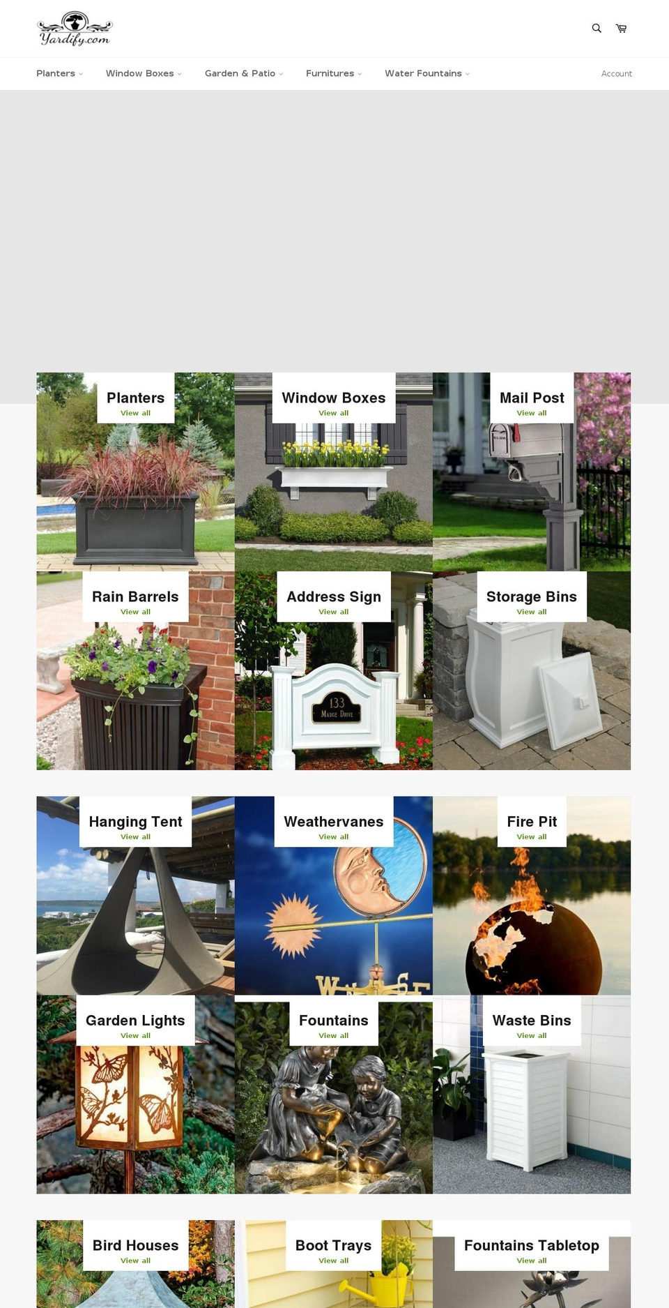 yardify.com shopify website screenshot