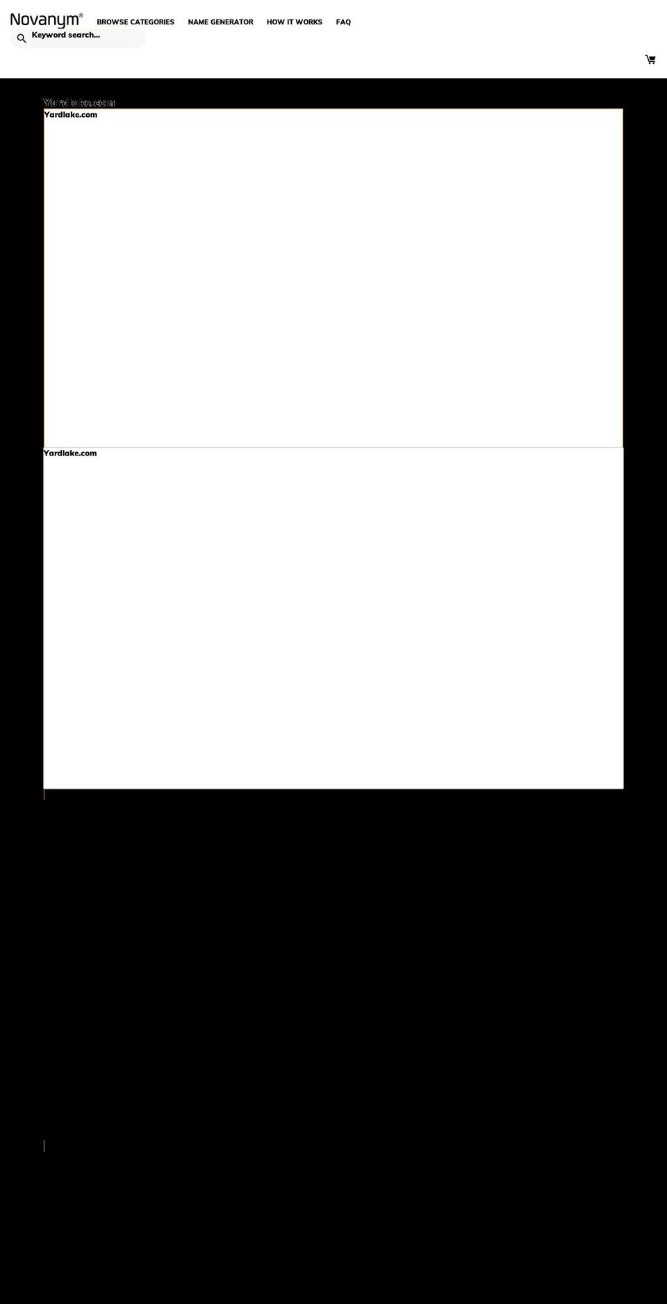 yardlake.com — Shopify storefront screenshot