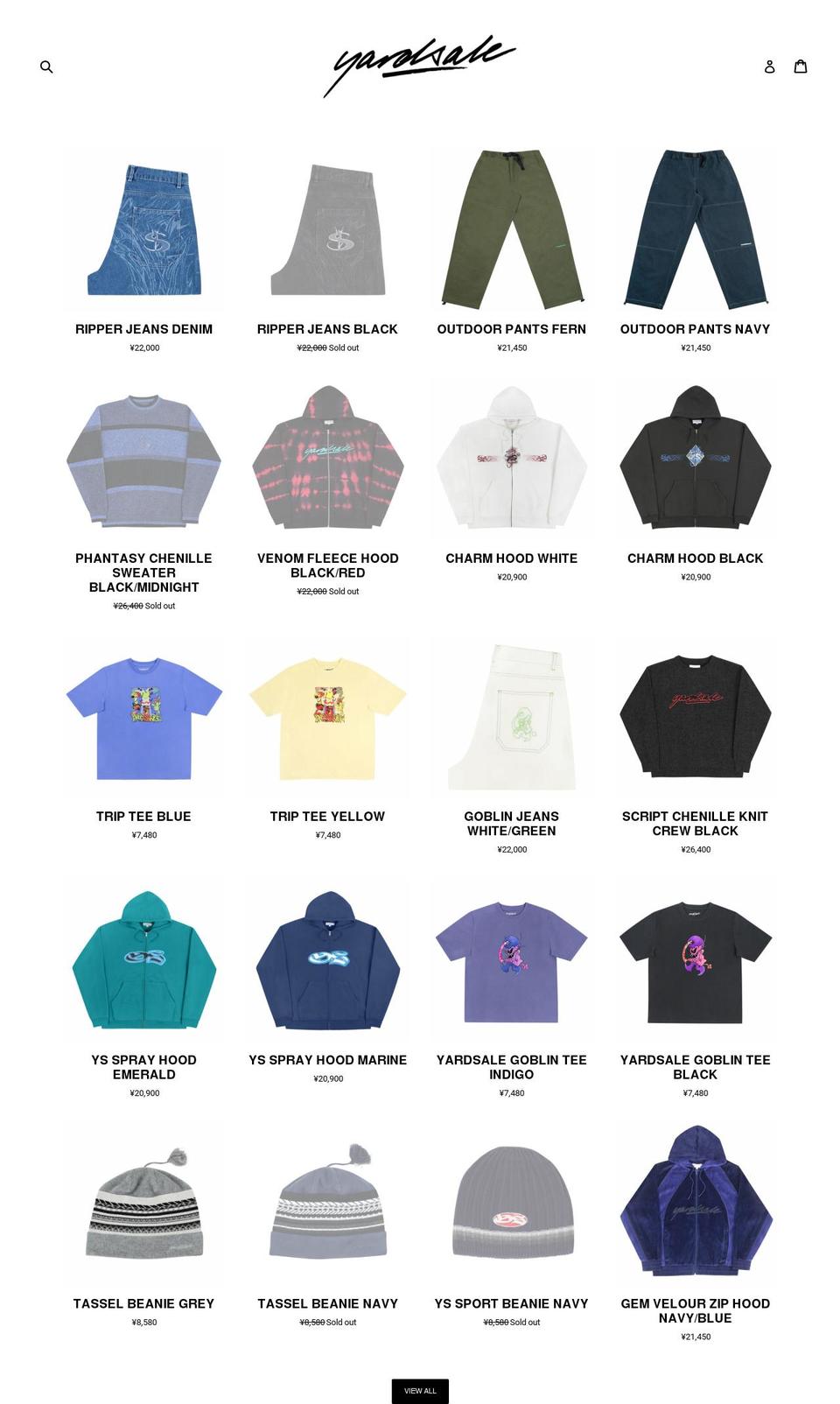 yardsale-xxx.jp shopify website screenshot