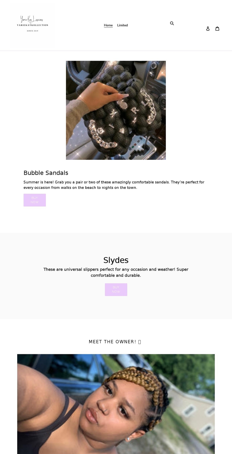 yariekaykollection.com shopify website screenshot