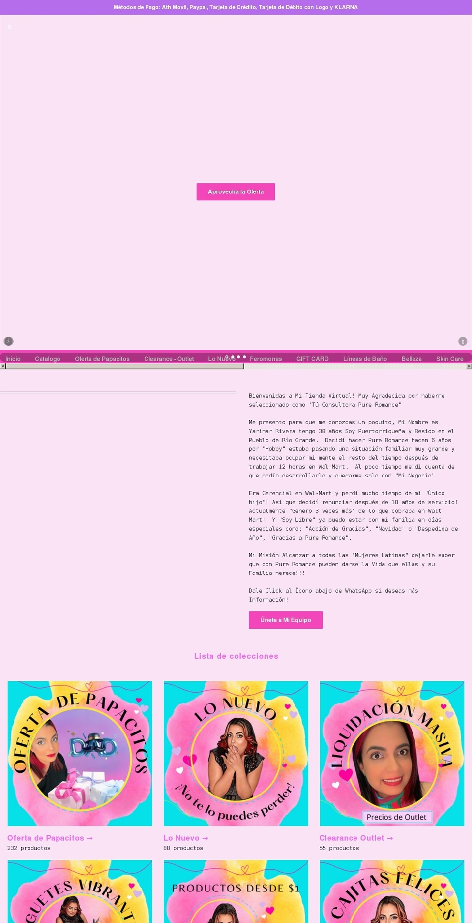 yarimarrivera.com shopify website screenshot
