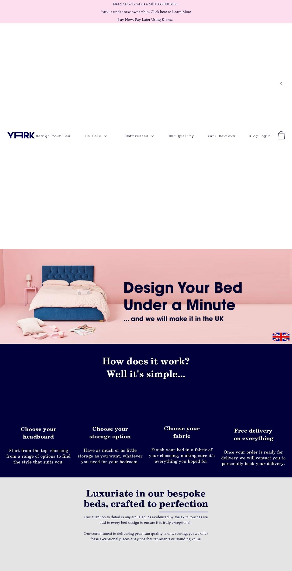 Yark - Builder fix - Shopify theme site example yarkbeds.com