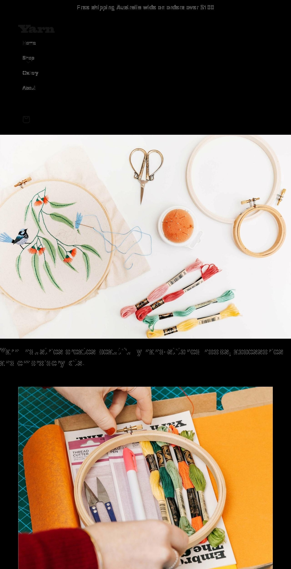 yarnind.com shopify website screenshot