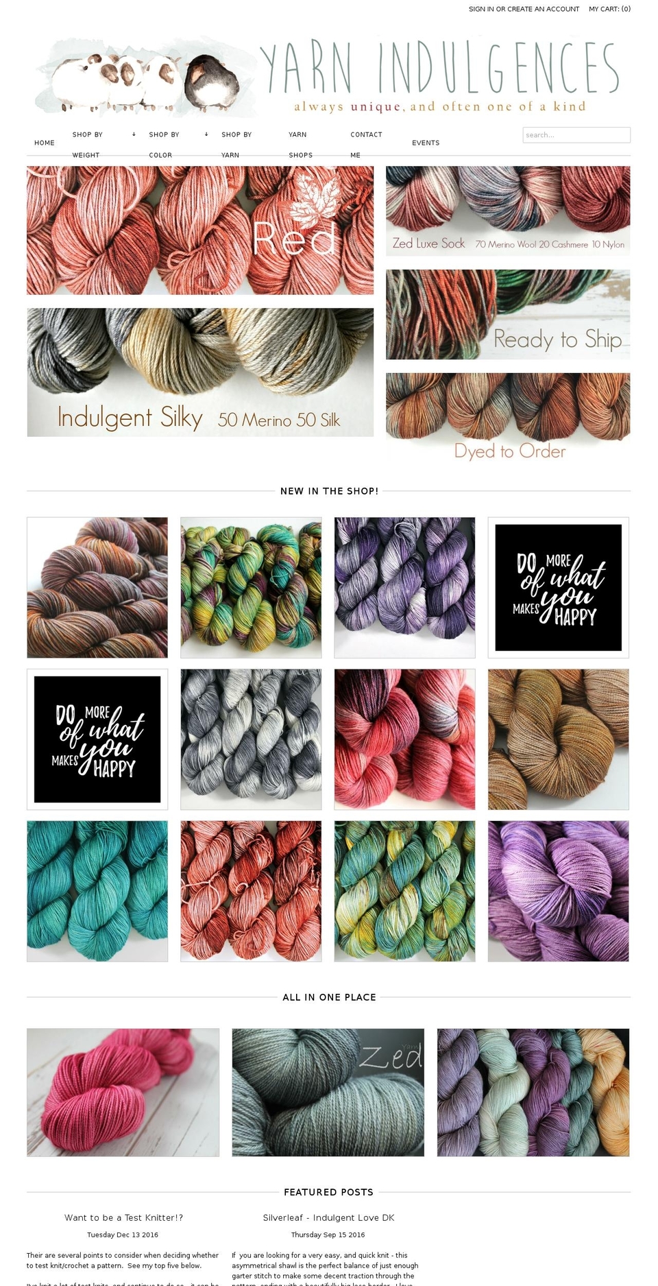 yarnindulgences.com shopify website screenshot