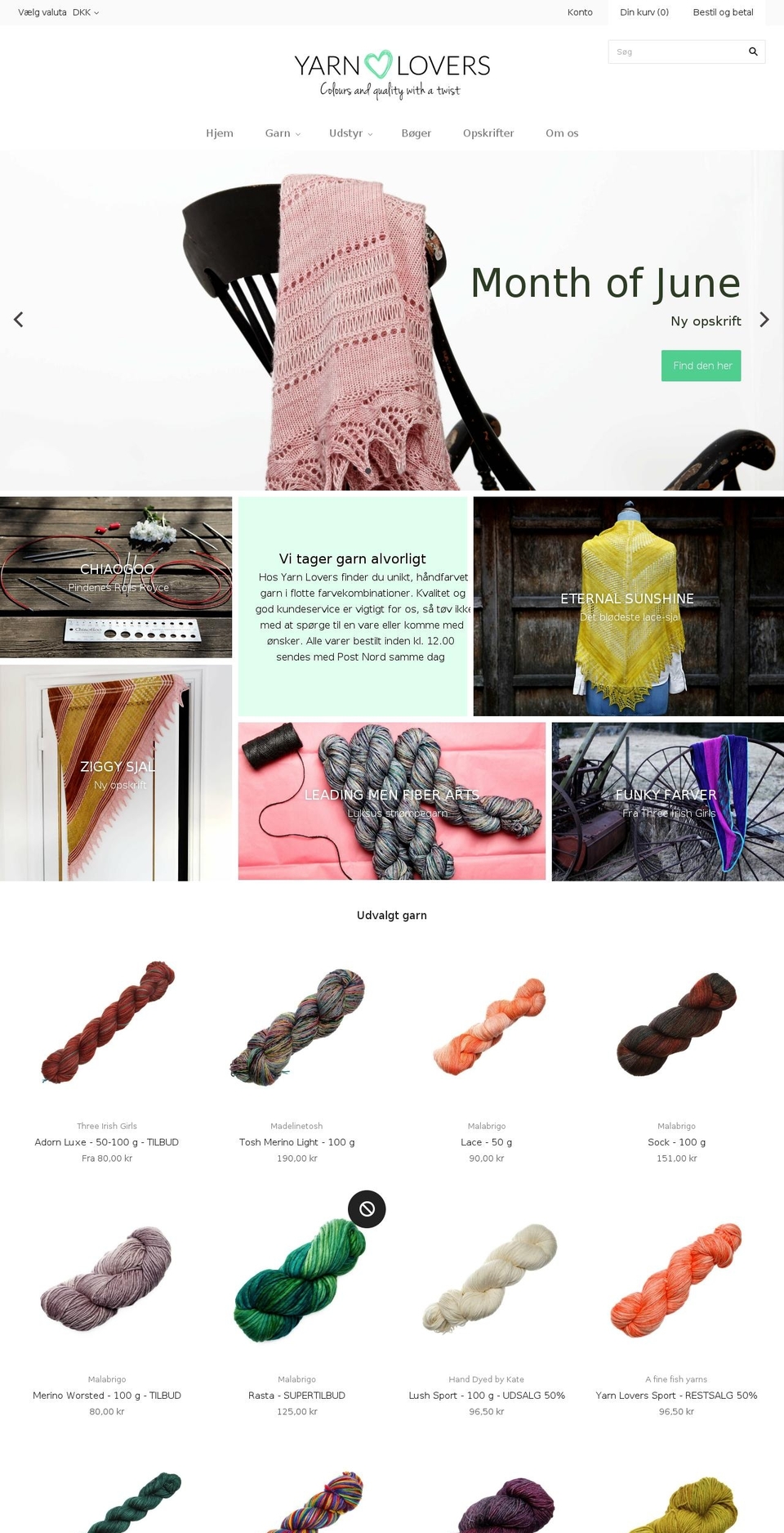 yarnlovers.net shopify website screenshot