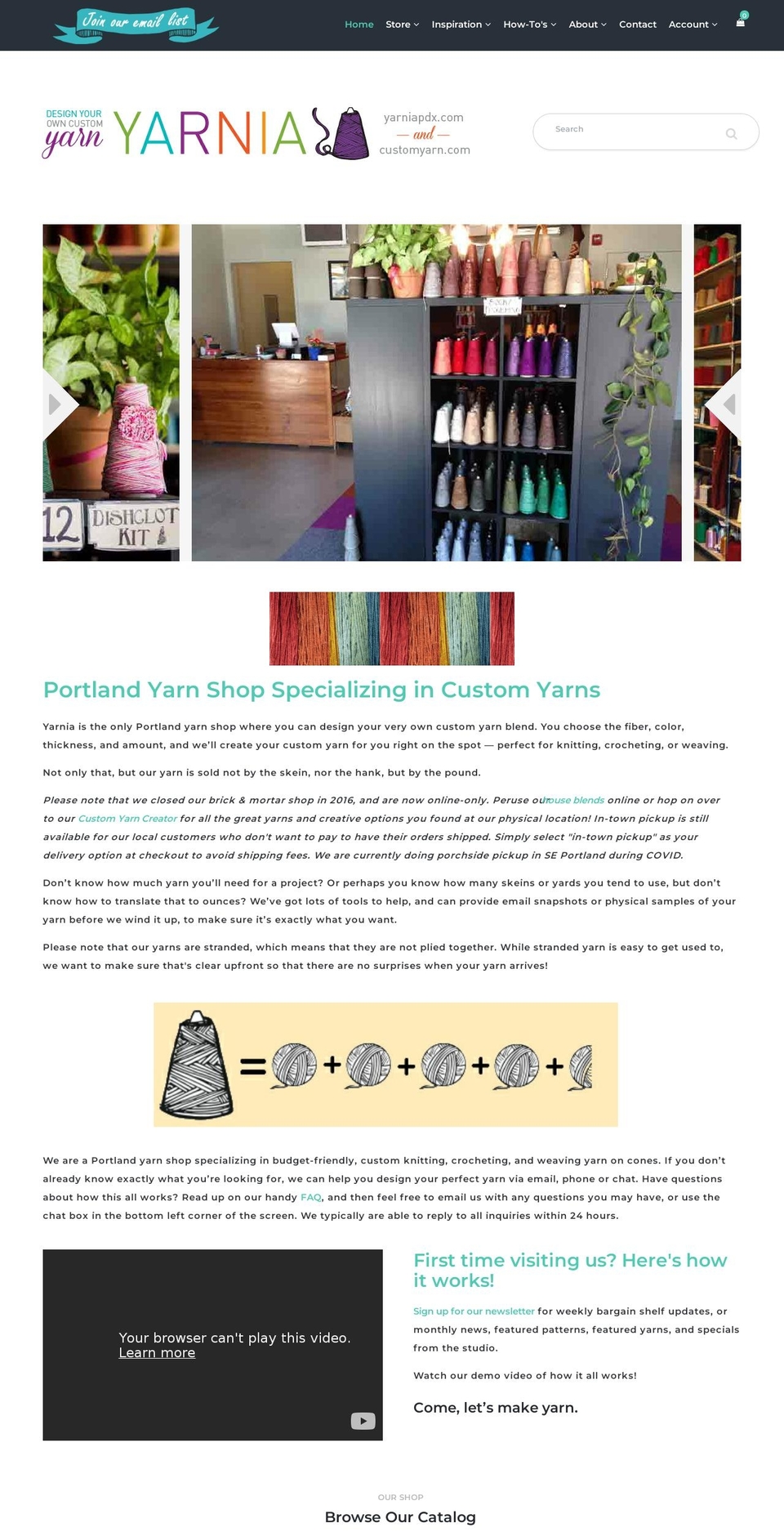 yarnnearme.com — Shopify storefront screenshot