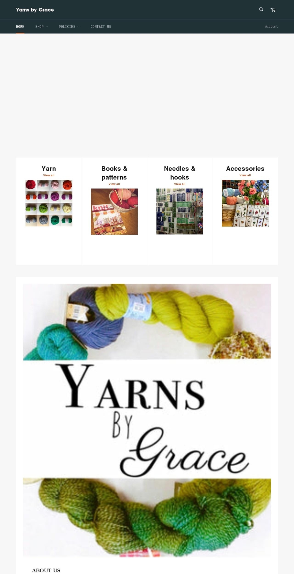 yarnsbygrace.com shopify website screenshot