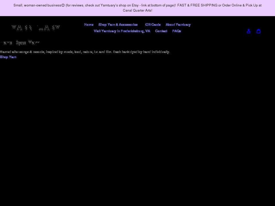 yarntuary.com shopify website screenshot
